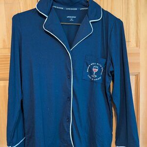 Life is Good Women's "Drinks Well With Others" pajama top Size S